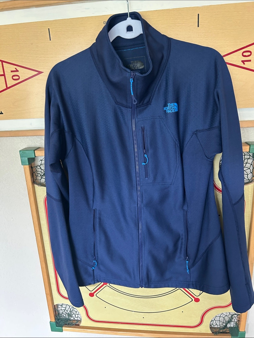 The North Face Women's Navy Jacket with Turquoise Accents